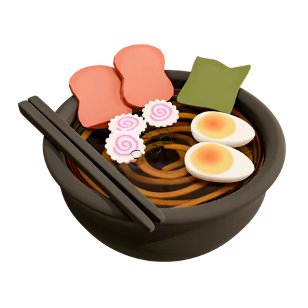 Bol de ramen  3D Illustration