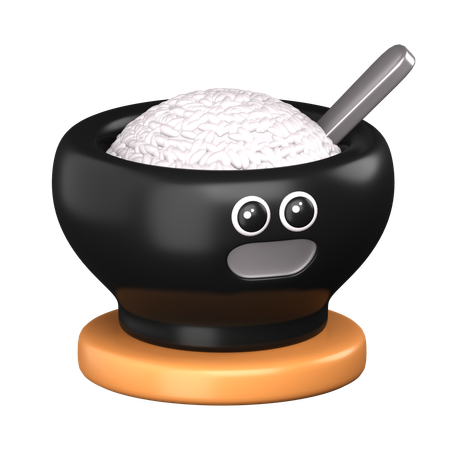 Bol de riz  3D Icon