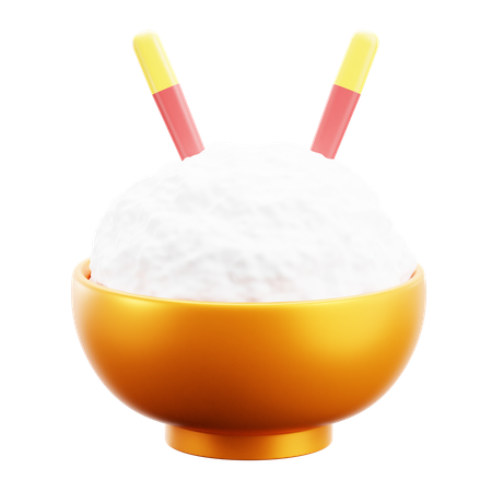 Bol de riz  3D Icon