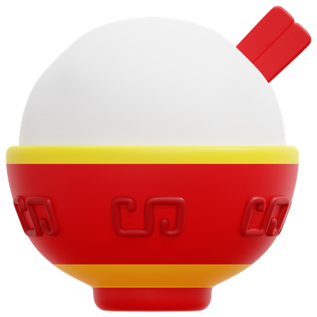 Bol de riz  3D Icon