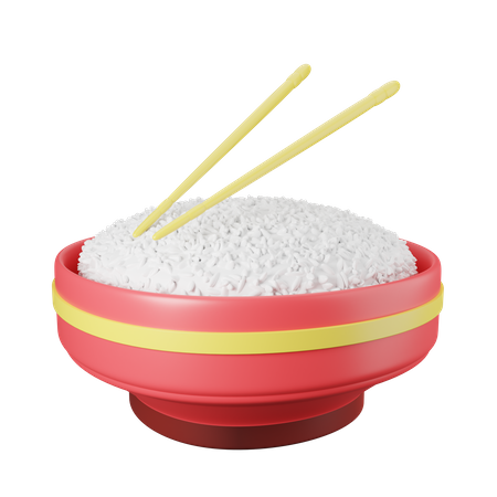 Bol de riz  3D Icon