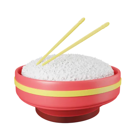 Bol de riz  3D Icon