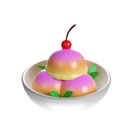 Triple bol de glace  3D Icon