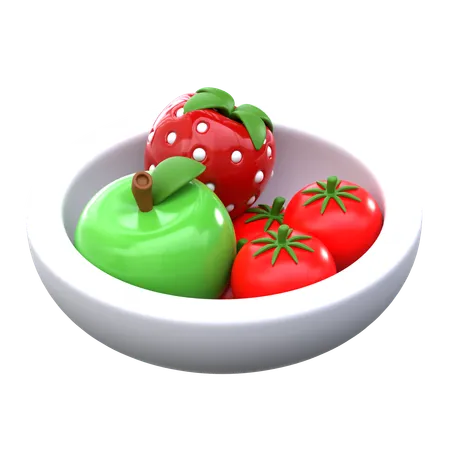 Bol de fruits  3D Icon