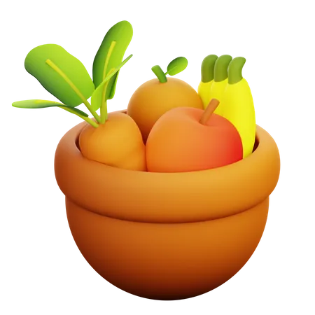 Bol de fruits  3D Icon