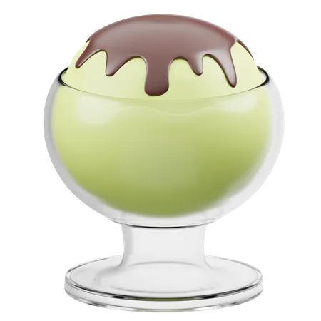 Bol de glace à l'avocat  3D Icon