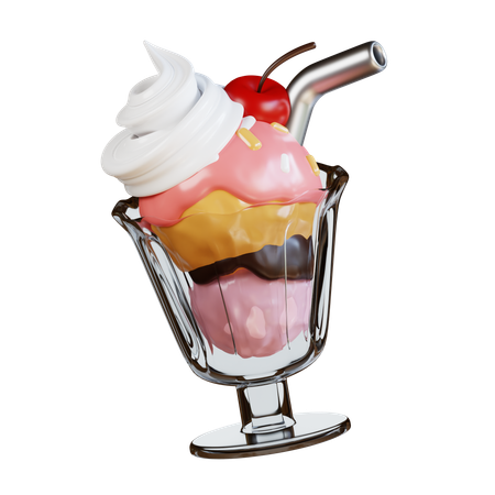 Tazón de helado  3D Icon