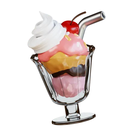 Tazón de helado  3D Icon