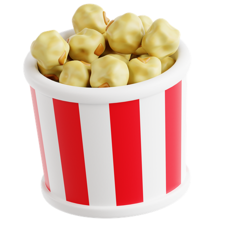 Bol de pop-corn  3D Icon