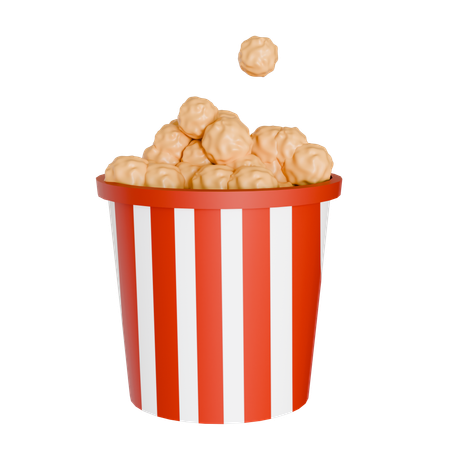 Bol de pop-corn  3D Icon