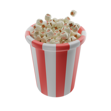 Bol de pop-corn  3D Icon