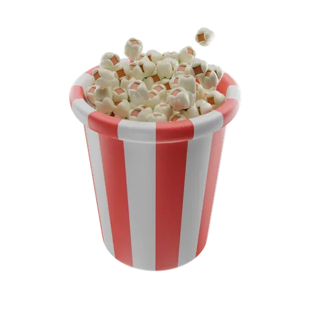 Bol de pop-corn  3D Icon