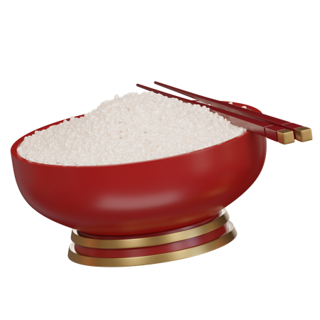 Bol de riz  3D Icon