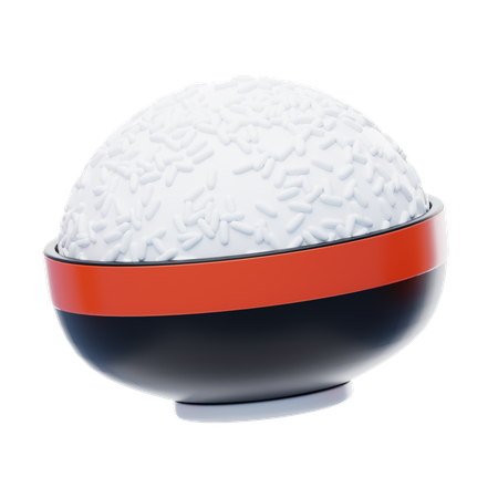 Bol de riz  3D Icon