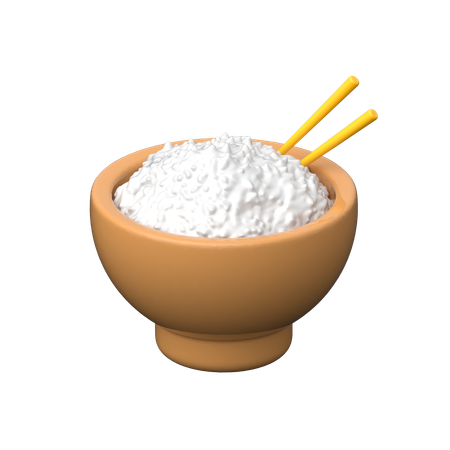 Bol de riz  3D Icon