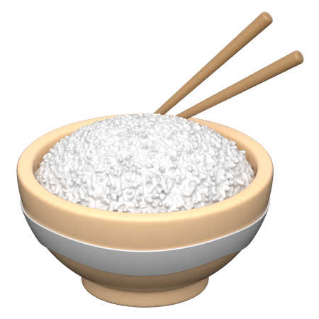 Bol de riz  3D Icon