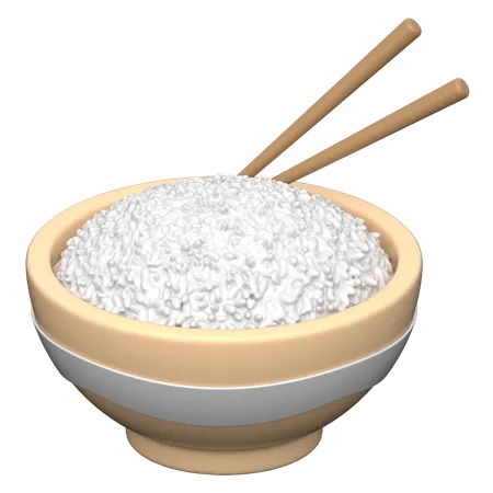 Bol de riz  3D Icon