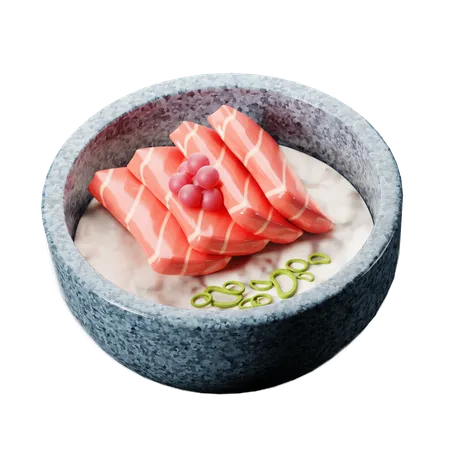 Bol Sashimi Cuisine Japonaise  3D Icon