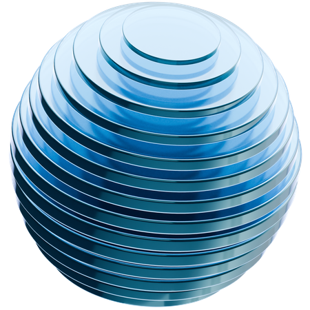 Forma abstracta de bola cortada  3D Icon