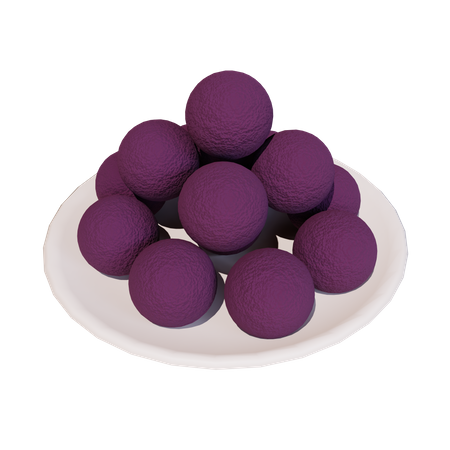 Bola de batata morada  3D Icon