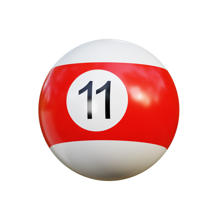 Bola de bilhar 11  3D Icon