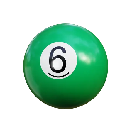 Bola de billar 6  3D Icon