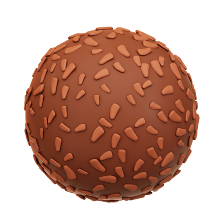 Bola de chocolate  3D Icon