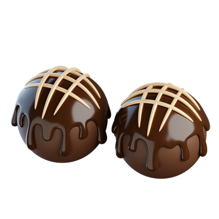 Bola de chocolate  3D Icon