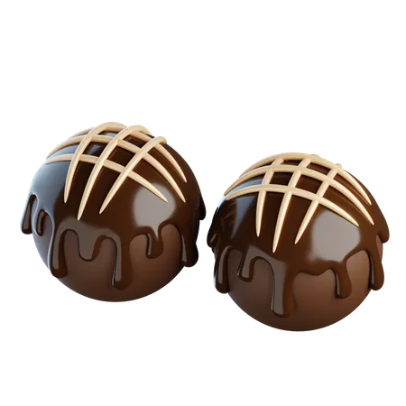 Bola de chocolate  3D Icon