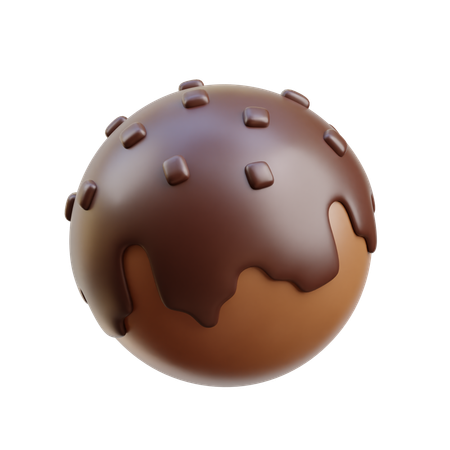 Bola de chocolate  3D Icon