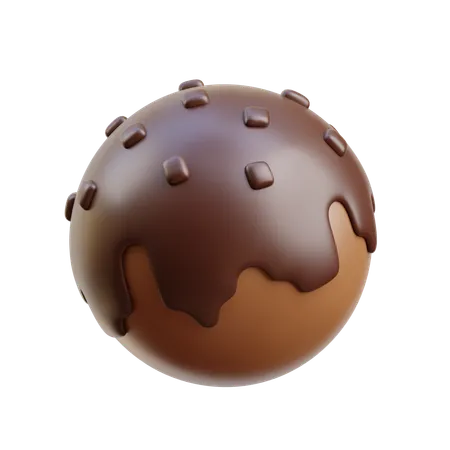 Bola de chocolate  3D Icon