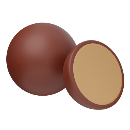 Bola de chocolate  3D Icon