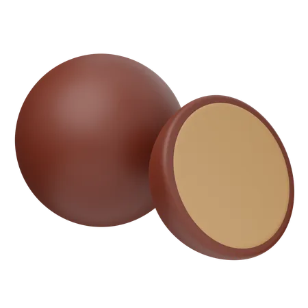 Bola de chocolate  3D Icon