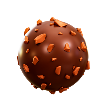 Bola de chocolate  3D Icon