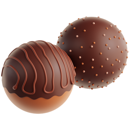 Bola de chocolate  3D Icon