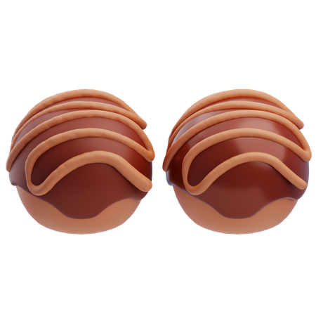 Bola de chocolate  3D Icon