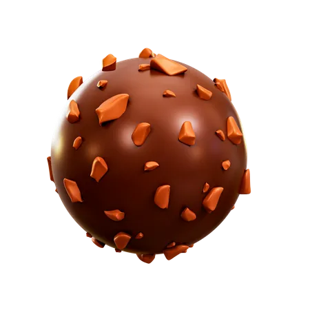 Bola de chocolate  3D Illustration