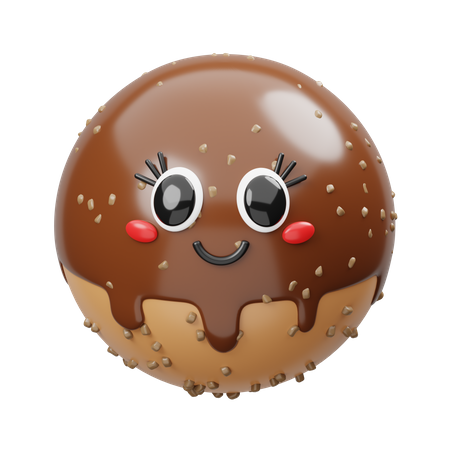 Bola de chocolate  3D Icon