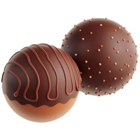 Bola de chocolate  3D Icon