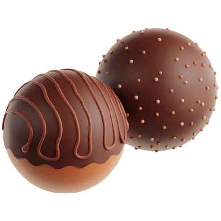 Bola de chocolate  3D Icon