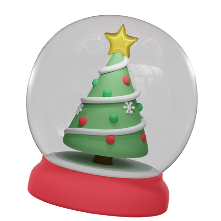 Bola de cristal de navidad  3D Icon