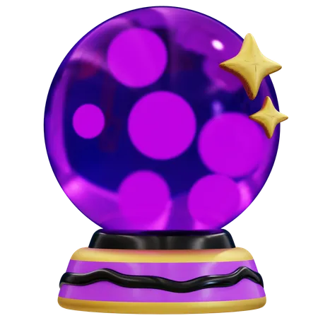 Bola de cristal mágica de Halloween mística  3D Icon