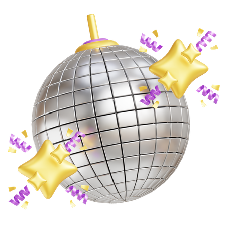 Bola de discoteca  3D Icon