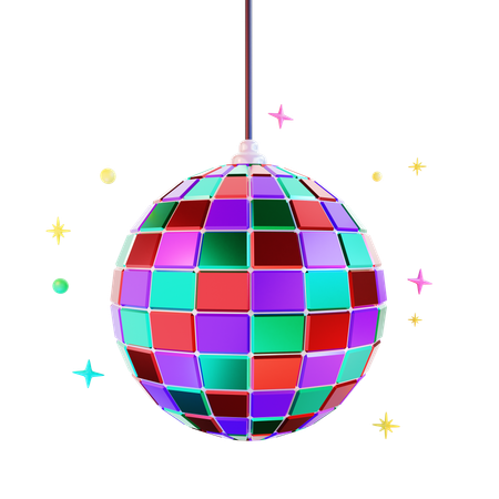 Bola de discoteca  3D Icon