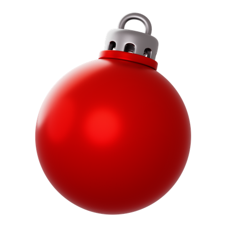 Bola de Natal Vermelha  3D Icon