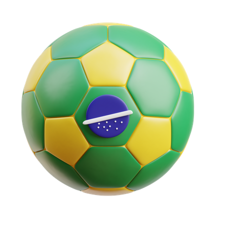 Bola de futebol do brasil  3D Icon