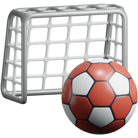 Bola de Futebol + Trave  3D Icon