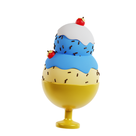 Bola de helado 2  3D Icon