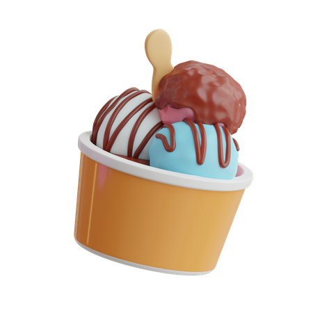 Cucharada de helado  3D Icon