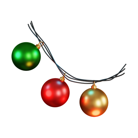 Bola de luces de navidad  3D Icon
